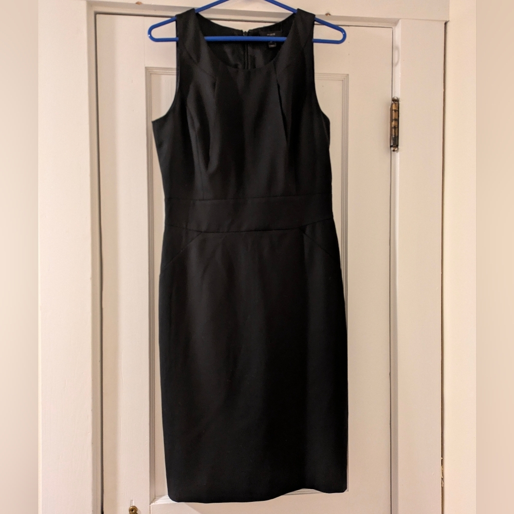 JCrew Black Sleeveless Midi Dress